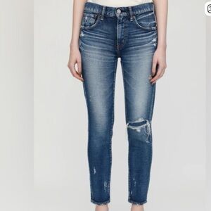 NEW! Moussy Vintage Lenwood Distressed Skinny Crop Ankle 28 / 28 Inseam Jeans